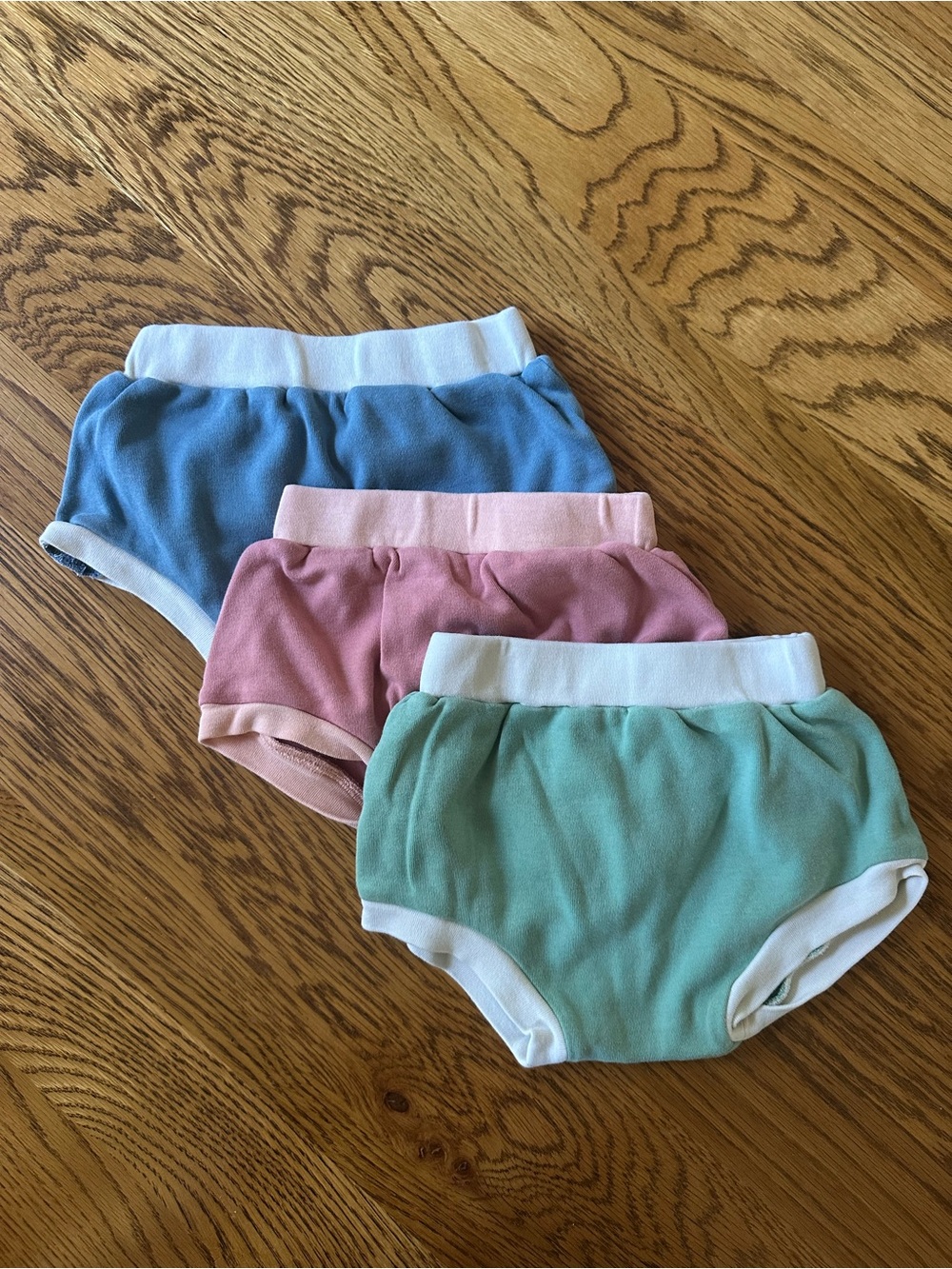 Toddler Girls Cotton Bloomers - Blue, Pink, Green